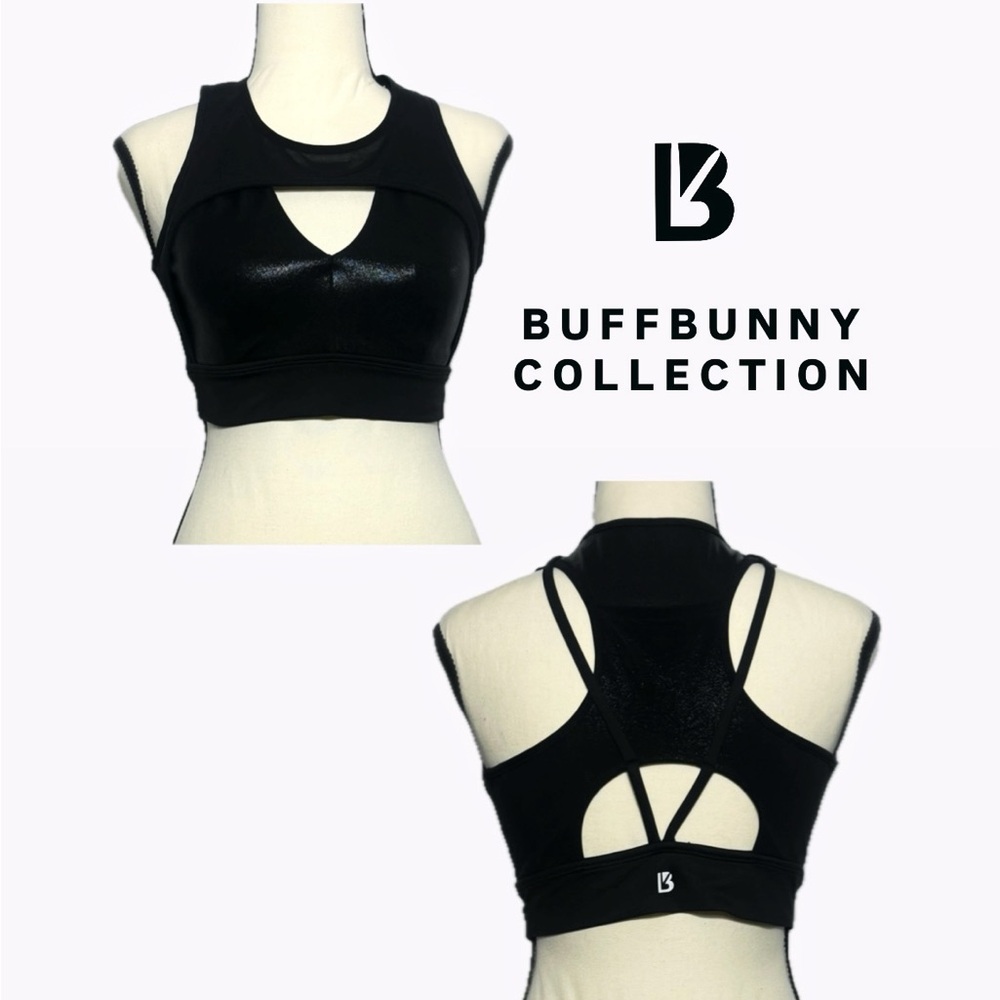 NWOT! BUFFBUNNY Storm Sports Bra Onyx Black Size Medium